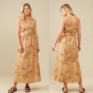 YAYA Women Woven Cotton Maxi Dress